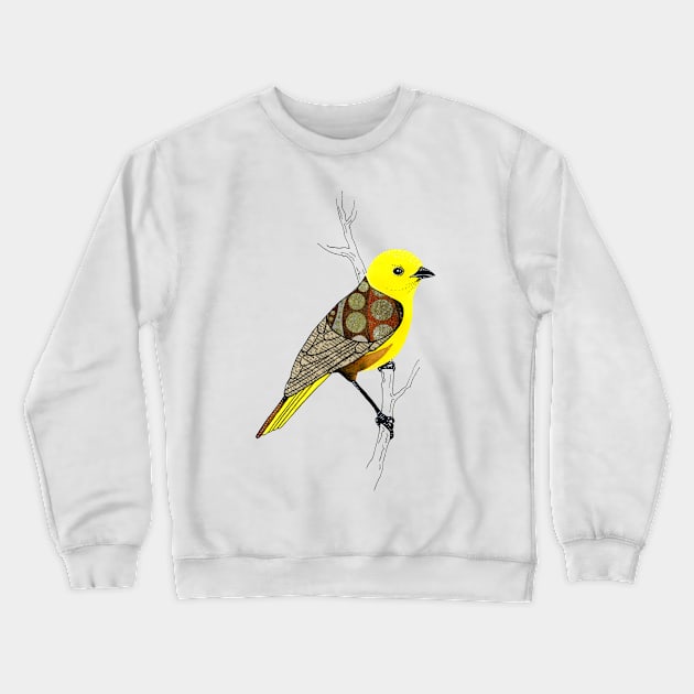 Mohua / Yellowhead Bird Crewneck Sweatshirt by scatterlings